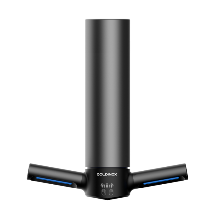 Sèche-mains Design avec capteur infrarouge Black Phantom "POWERFUL FUSION" en acier inoxydable et filtre HEPA - GOLDINOX