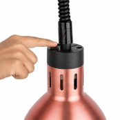 Lampe chauffante "CLOCHE" infrarouge suspendue en aluminium Or Rose (Hauteur réglable et ampoule blanche) PREMIUM - GOLDINOX