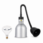 Lampe chauffante "CLOCHE" infrarouge suspendue en aluminium Or Rose (Hauteur réglable et ampoule blanche) PREMIUM - GOLDINOX