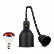 Lampe chauffante "CLOCHE" infrarouge suspendue en aluminium Or Rose (Hauteur réglable et ampoule blanche) PREMIUM - GOLDINOX