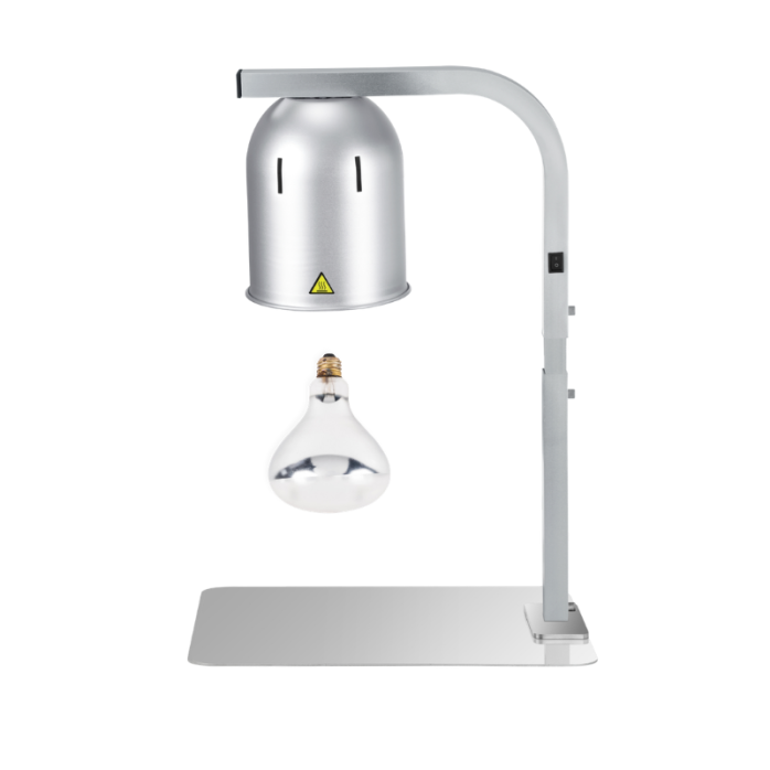 Lampe chauffante "CLOCHE" infrarouge suspendue en aluminium Or Rose (Hauteur réglable et ampoule blanche) PREMIUM - GOLDINOX