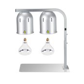 Lampe chauffante "CLOCHE" infrarouge suspendue en aluminium Or Rose (Hauteur réglable et ampoule blanche) PREMIUM - GOLDINOX