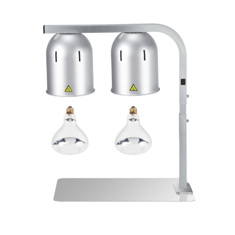 Lampe chauffante "CLOCHE" infrarouge suspendue en aluminium Or Rose (Hauteur réglable et ampoule blanche) PREMIUM - GOLDINOX