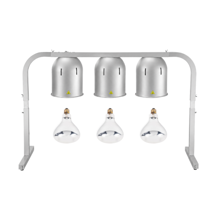 Lampe chauffante "CLOCHE" infrarouge suspendue en aluminium Or Rose (Hauteur réglable et ampoule blanche) PREMIUM - GOLDINOX