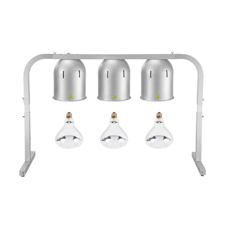 Lampe chauffante "CLOCHE" infrarouge suspendue en aluminium Or Rose (Hauteur réglable et ampoule blanche) PREMIUM - GOLDINOX