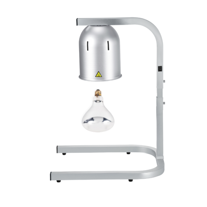 Lampe chauffante "CLOCHE" infrarouge suspendue en aluminium Or Rose (Hauteur réglable et ampoule blanche) PREMIUM - GOLDINOX