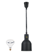 Lampe chauffante "CLOCHE" infrarouge suspendue en aluminium Or Rose (Hauteur réglable et ampoule blanche) PREMIUM - GOLDINOX