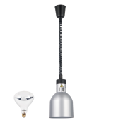 Lampe chauffante "CLOCHE" infrarouge suspendue en aluminium Or Rose (Hauteur réglable et ampoule blanche) PREMIUM - GOLDINOX