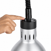 Lampe chauffante "CLOCHE" infrarouge suspendue en aluminium Or Rose (Hauteur réglable et ampoule blanche) PREMIUM - GOLDINOX