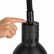 Lampe chauffante infrarouge "RÉTRO" suspendue réglable en hauteur Black Phantom (Ampoule blanche) PREMIUM - GOLDINOX