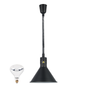 Lampe chauffante infrarouge "RÉTRO" suspendue réglable en hauteur Black Phantom (Ampoule blanche) PREMIUM - GOLDINOX