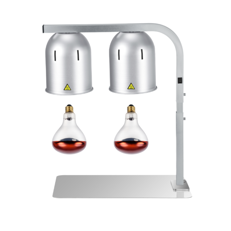 Lampe chauffante "CLOCHE" infrarouge suspendue en aluminium Or Rose (Hauteur réglable et ampoule blanche) PREMIUM - GOLDINOX