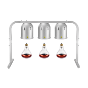 Lampe chauffante "CLOCHE" infrarouge suspendue en aluminium Or Rose (Hauteur réglable et ampoule blanche) PREMIUM - GOLDINOX
