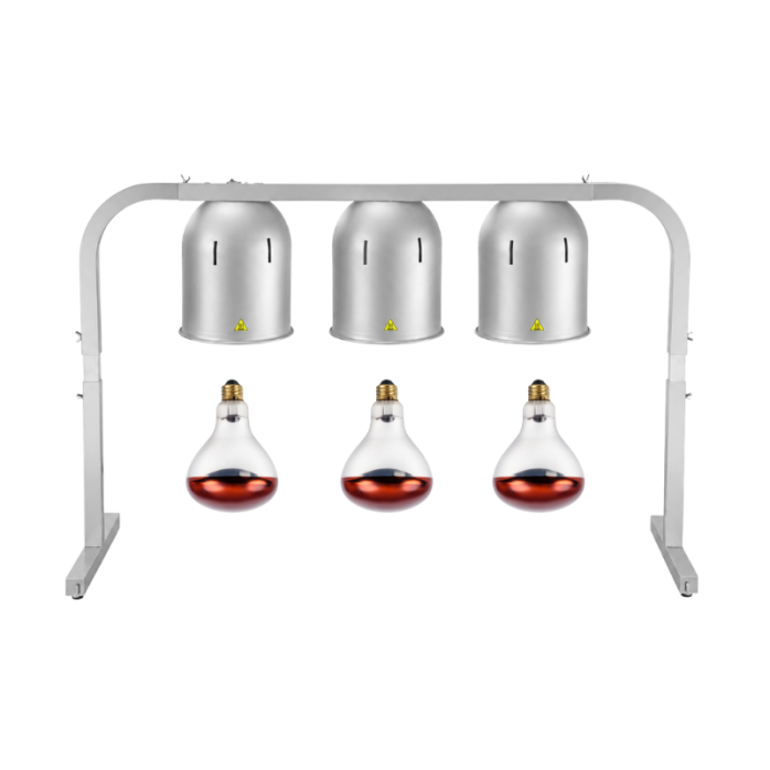 Lampe chauffante "CLOCHE" infrarouge suspendue en aluminium Or Rose (Hauteur réglable et ampoule blanche) PREMIUM - GOLDINOX