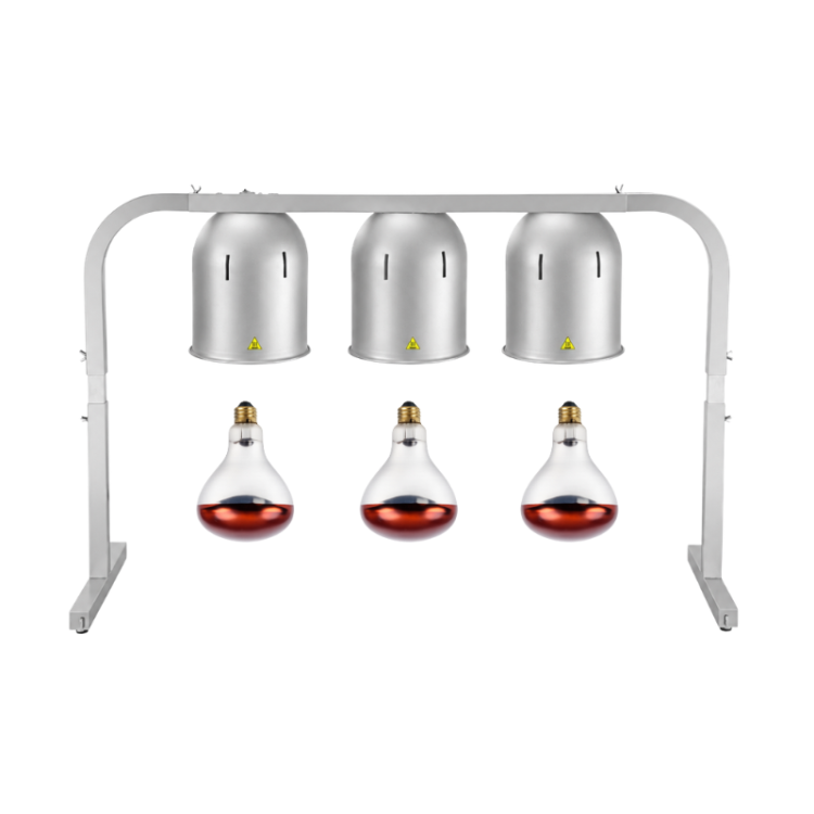 Lampe chauffante "CLOCHE" infrarouge suspendue en aluminium Or Rose (Hauteur réglable et ampoule blanche) PREMIUM - GOLDINOX