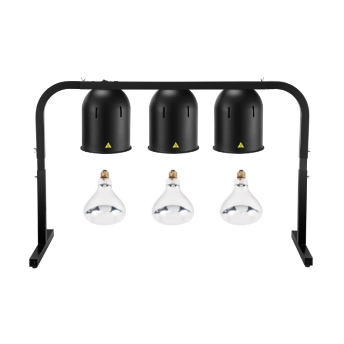 Lampe chauffante "CLOCHE" infrarouge suspendue en aluminium Or Rose (Hauteur réglable et ampoule blanche) PREMIUM - GOLDINOX