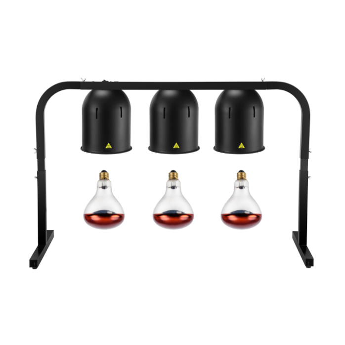Lampe chauffante "CLOCHE" infrarouge suspendue en aluminium Or Rose (Hauteur réglable et ampoule blanche) PREMIUM - GOLDINOX