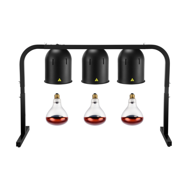 Lampe chauffante "CLOCHE" infrarouge suspendue en aluminium Or Rose (Hauteur réglable et ampoule blanche) PREMIUM - GOLDINOX