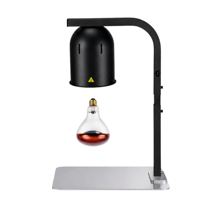 Lampe chauffante "CLOCHE" infrarouge suspendue en aluminium Or Rose (Hauteur réglable et ampoule blanche) PREMIUM - GOLDINOX