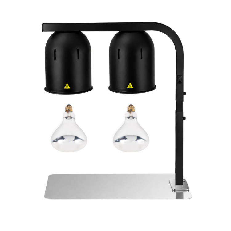 Lampe chauffante "CLOCHE" infrarouge suspendue en aluminium Or Rose (Hauteur réglable et ampoule blanche) PREMIUM - GOLDINOX