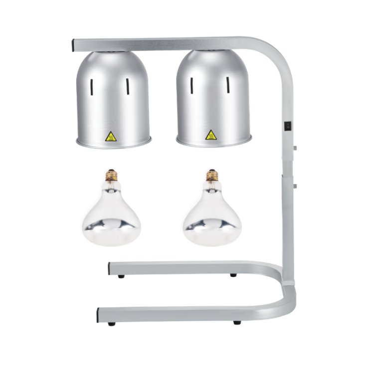 Lampe chauffante "CLOCHE" infrarouge suspendue en aluminium Or Rose (Hauteur réglable et ampoule blanche) PREMIUM - GOLDINOX