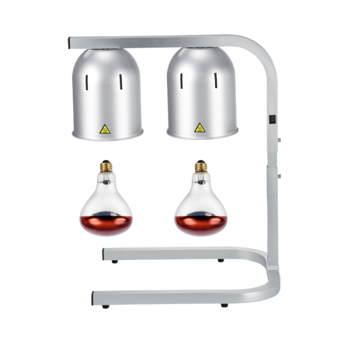 Lampe chauffante "CLOCHE" infrarouge suspendue en aluminium Or Rose (Hauteur réglable et ampoule blanche) PREMIUM - GOLDINOX
