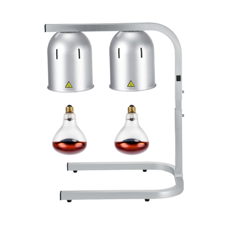 Lampe chauffante "CLOCHE" infrarouge suspendue en aluminium Or Rose (Hauteur réglable et ampoule blanche) PREMIUM - GOLDINOX