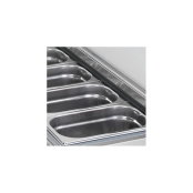 Meuble à pizza réfrigéré Tropicalisée 3 portes avec vitrine ingrédients (9x GN1/3) PREMIUM - GOLDINOX