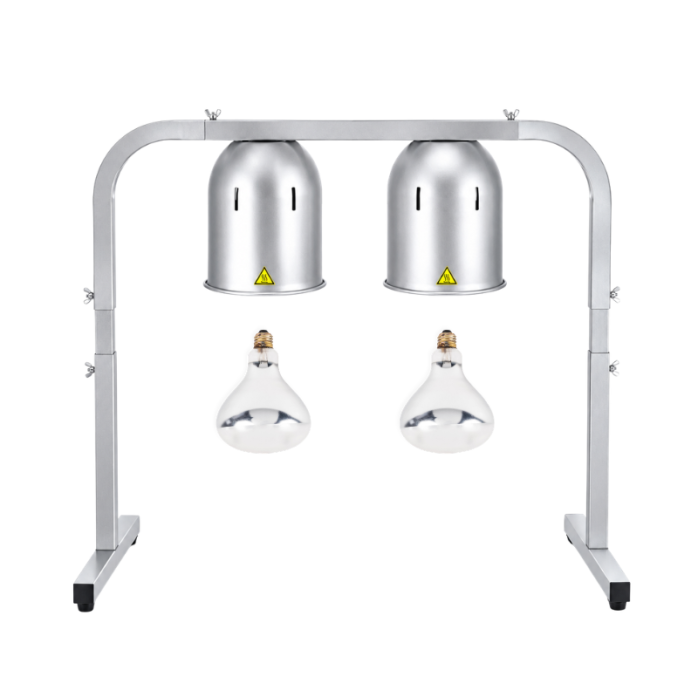 Lampe chauffante "CLOCHE" infrarouge suspendue en aluminium Or Rose (Hauteur réglable et ampoule blanche) PREMIUM - GOLDINOX