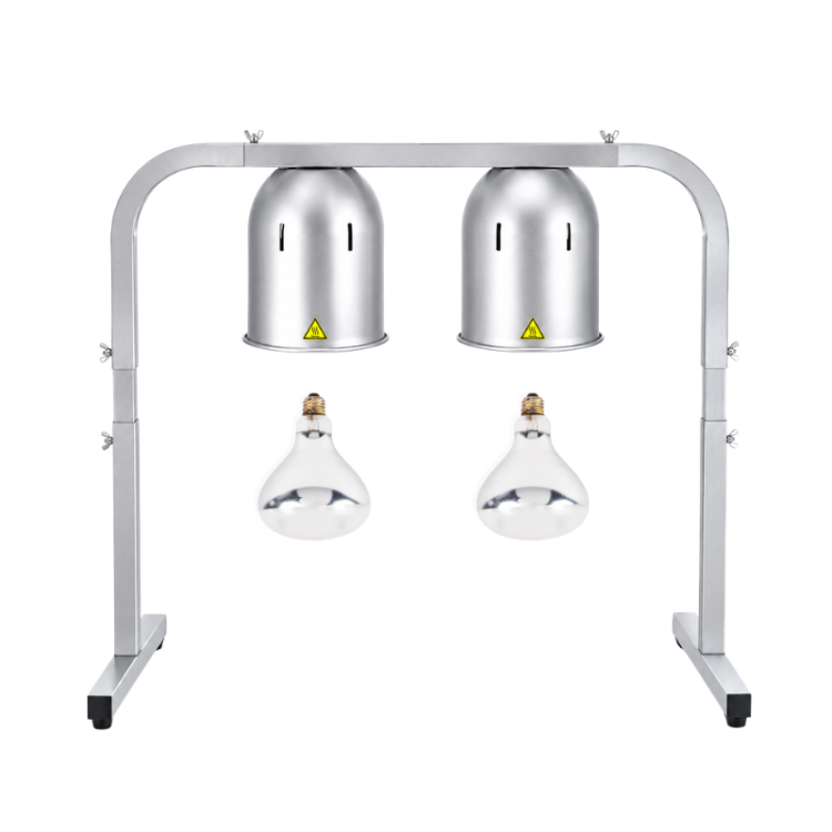 Lampe chauffante "CLOCHE" infrarouge suspendue en aluminium Or Rose (Hauteur réglable et ampoule blanche) PREMIUM - GOLDINOX