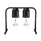 Lampe chauffante "CLOCHE" infrarouge suspendue en aluminium Or Rose (Hauteur réglable et ampoule blanche) PREMIUM - GOLDINOX