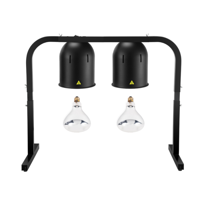 Lampe chauffante "CLOCHE" infrarouge suspendue en aluminium Or Rose (Hauteur réglable et ampoule blanche) PREMIUM - GOLDINOX