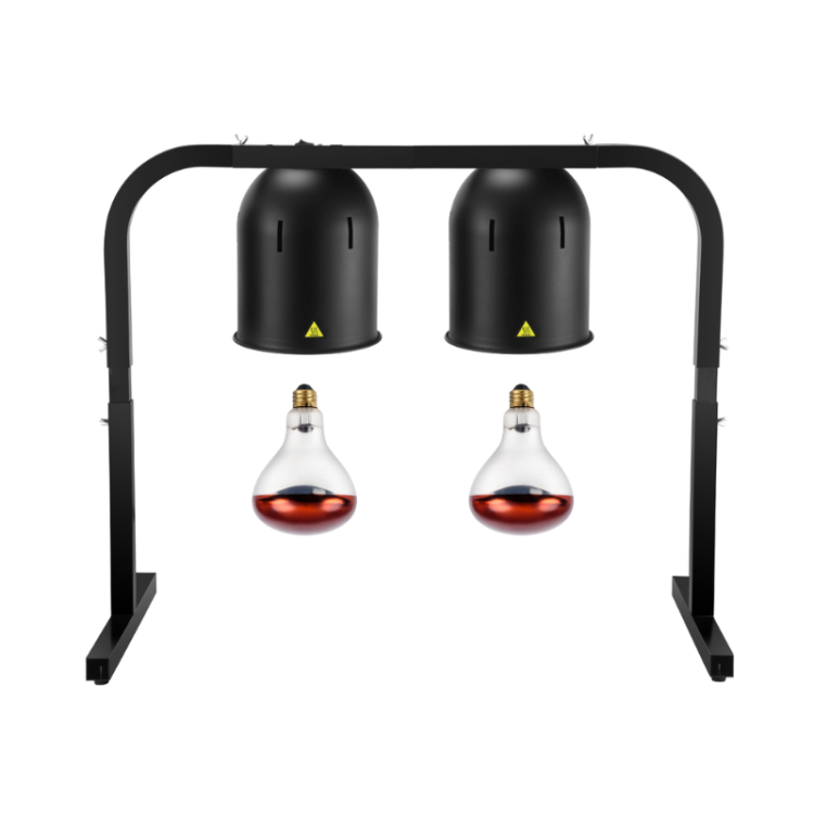 Lampe chauffante "CLOCHE" infrarouge suspendue en aluminium Or Rose (Hauteur réglable et ampoule blanche) PREMIUM - GOLDINOX