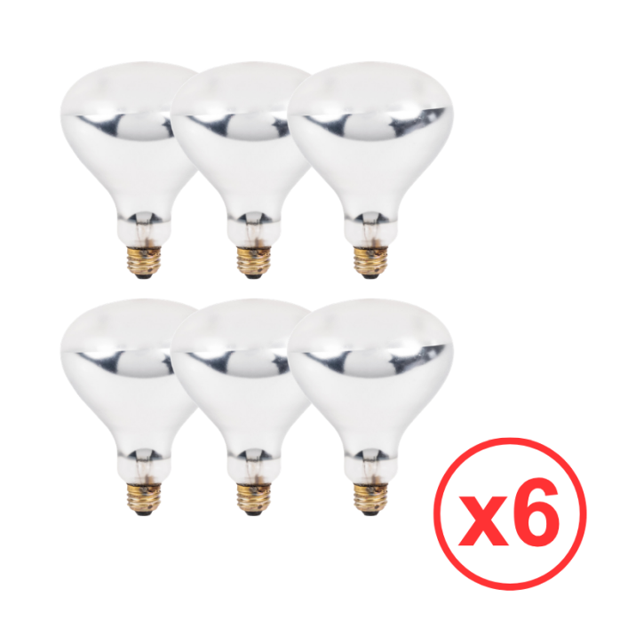 Lot de 6 ampoules chauffantes incassables E27 (250W) pour lampe chauffante infrarouge LCH PREMIUM - GOLDINOX