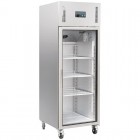 Réfrigérateur inox 600 L / 1 porte vitrée