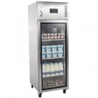 Réfrigérateur inox 600 L / 1 porte vitrée