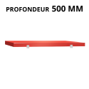 Plaque de découpe rouge profondeur 500 mm (Conforme HACCP)