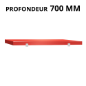 Plaque de découpe rouge profondeur 700 mm (Conforme HACCP)
