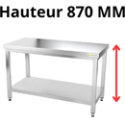 Tables de travail en inox Standard – Profondeur de 500 à 800 mm & Accessoires